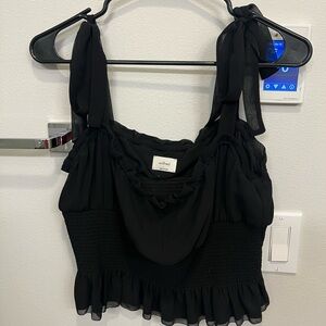 Aritzia Wilfred Ballad black top with tie straps
